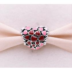 New  Authentic Pandora Silver 925 Marked Heart Love Charm Bead 796557CZ