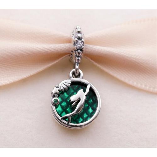 Authentic Pandora Silver 925 Disney Little Mermaid Ariel Dangle Charm 798231 #12