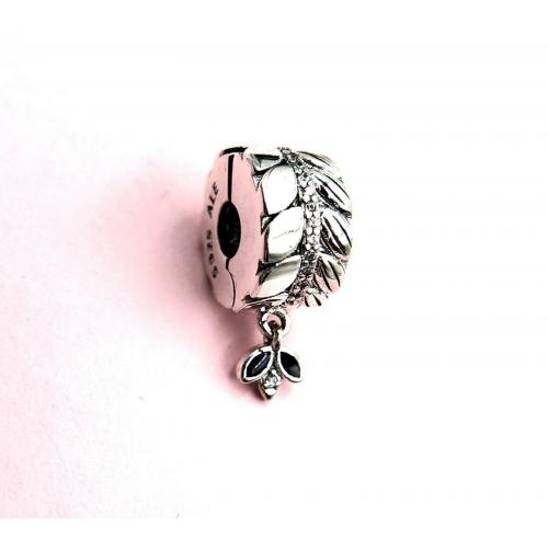 Authentic Pandora Silver 925 Grains of Energy Purple Enamel Clip Charm 797591CZ