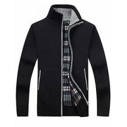 Percy Perry Men's Classic Casual Slim Full Zip Thick Knitted Cardigan Sweaters
