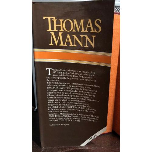 Thomas Mann Selected Works Hardcover Volume