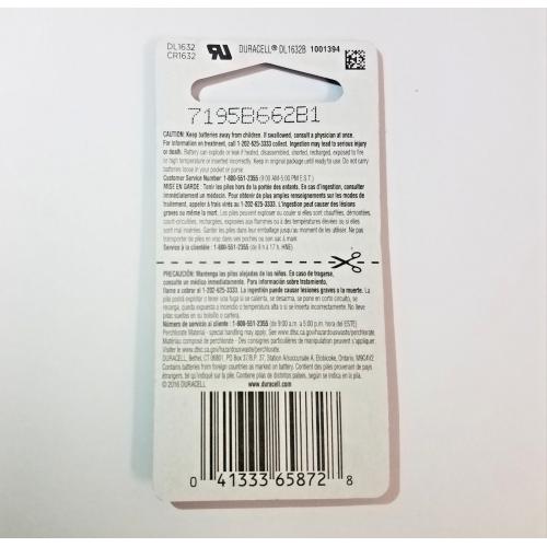 2 New Duracell CR1632 DL1632 Lithium Coin Cell Batteries 3V- USA Seller