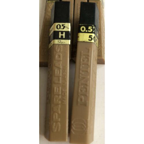 2 Tubes JIS Pentel H Mechanical Pencil Refills Ultra Fine .5mm 24 Leads Total