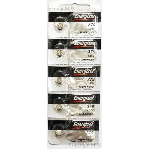 Energizer 379 Button Cell Watch Batteries 5 pack