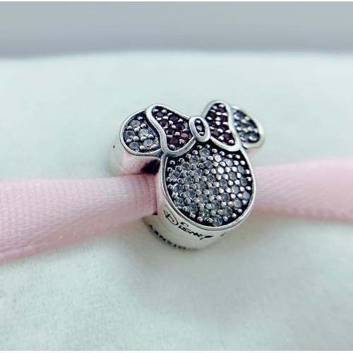 Authentic Pandora Silver 925 ALE Disney Minnie Mouse Ears Clip Charm 791933