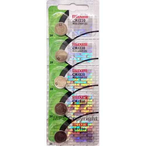 2 Pk Maxell CR1220 3V Lithium Coin Cell Watch Batteries 