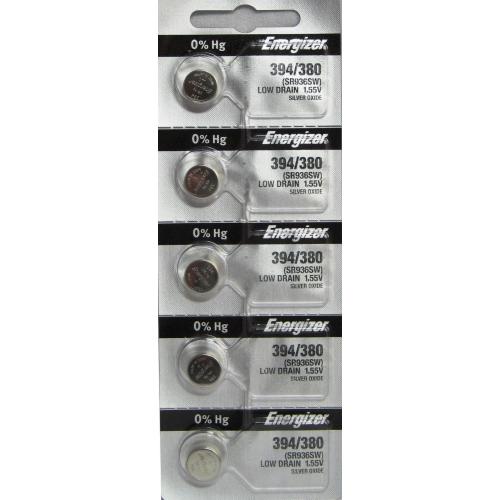 394 380 (SR936SW) Coin Cell Silver Oxide Energizer Batteries x 5