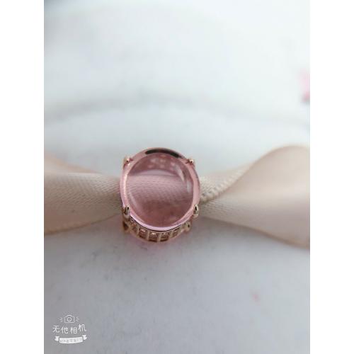 New Authentic Pandora S925 Pink Oval Cabochon Charm 789309C01