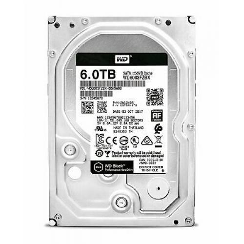 WD Black 6TB Performance Desktop HDD - 7200 RPM 256MB Cache 3.5''   WD6003FZBX