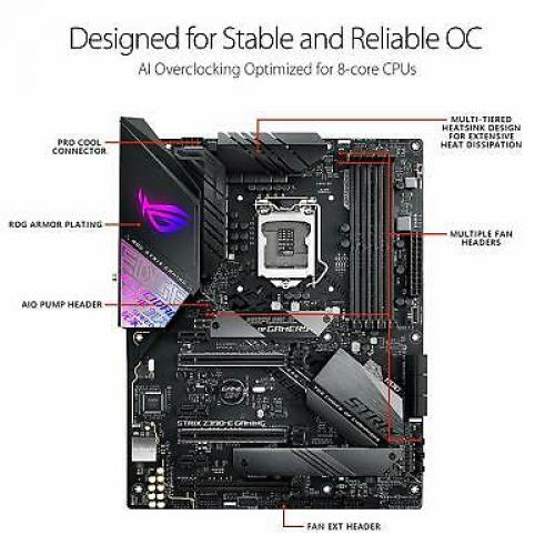 Asus ROG Strix Z390-E Gaming Motherboard LGA1151 (Intel 8th 9th Gen) ATX DDR4