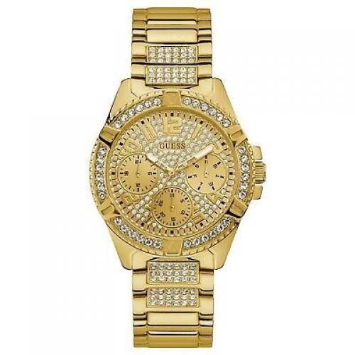 Guess Gold-Tone and Crystals Stainless Steel Women's Quartz Watch W1156L2