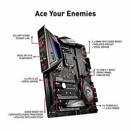 MSI MEG Z390 ACE LGA1151 M.2 USB 3.1 Gen 2 DDR4 Wi-Fi SLI ATX Z390 Motherboard