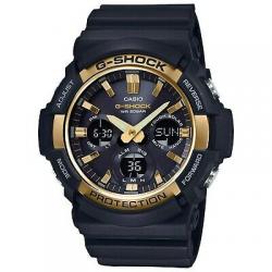 Casio G-Shock Black GAS100G-1A Tough Solar Resin & Stainless Steel Men's Watch
