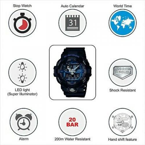 Casio Men's G Shock GA710-1A2 Black Rubber Quartz Sport Watch