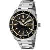 Seiko Men's Automatic Black Dial Stainless Steel Watch SNZH57