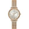 GUESS Women's 34mm Rose Gold-Tone Steel Quartz Silver-Tone Dial Watch W1289L3
