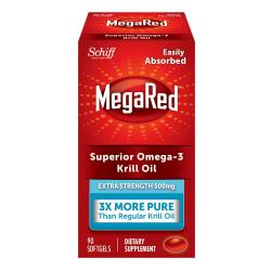 Schiff MegaRed Extra Strength 500mg Omega-3 Krill Oil 3X MORE PURE (90 ct.)