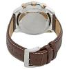 Seiko SSB306P1 Men's Chronograph White Dial Brown Strap Watch