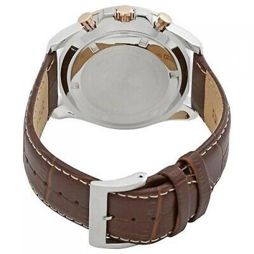 Seiko SSB306P1 Men's Chronograph White Dial Brown Strap Watch