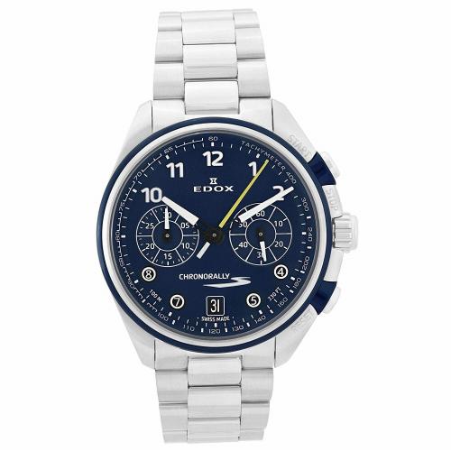NEW Edox Chronorally-S Men's Chronograph Watch - 09503 3BUM BUBG