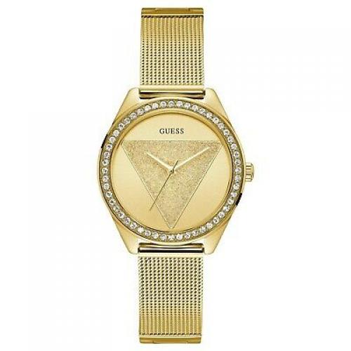 Guess Women's Watch, Gold-Tone Stainless Steel with Crystals  W1142L2