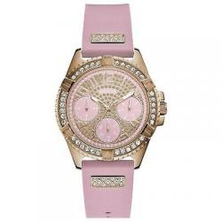 Guess Frontier Womens Analog Quartz Watch with Silicone Bracelet W1160L5