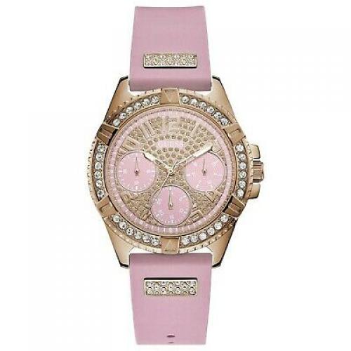 Guess Frontier Womens Analog Quartz Watch with Silicone Bracelet W1160L5