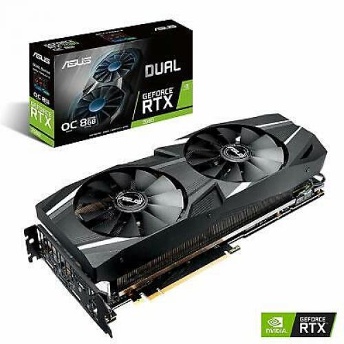 ASUS GeForce RTX 2080 O8G Dual-fan OC Edition GDDR6 HDMI DP 1.4 USB Type-C