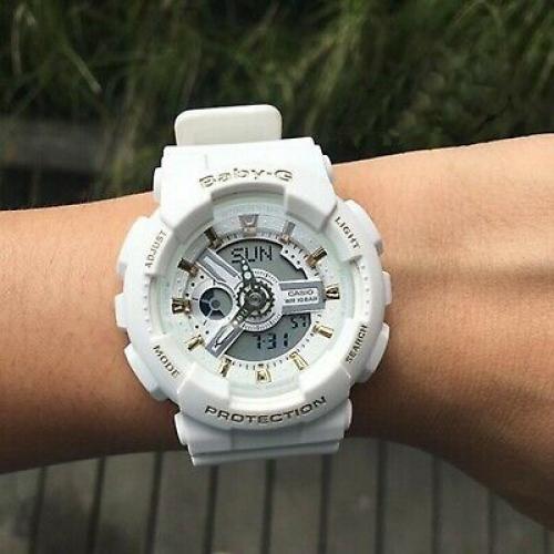 Casio Watch, White (Model: BA-110GA-7A1CR)