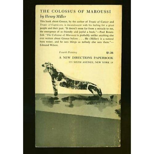 The Colossus of Maroussi Henry miller