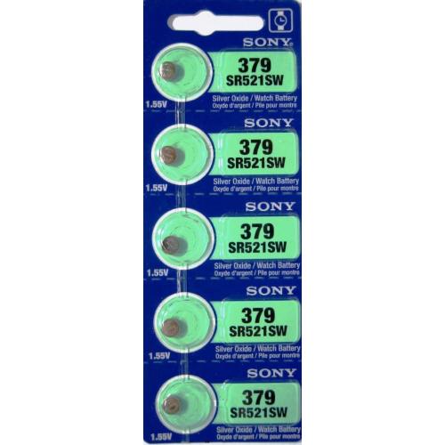 2 PCS SR521SW Sony 379 Watch Battery AG0 1.55V Button Battery Silver Oxide 