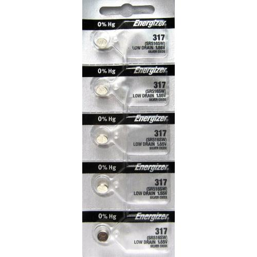 1 Energizer 317, SR516SW, SP317, V317, D317, 616, 280-58, SB-AR, S52, Battery