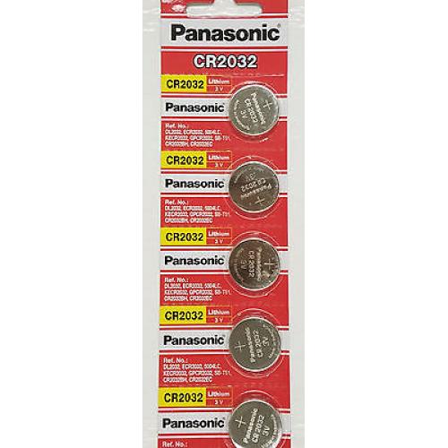 **FRESHLY NEW** 5x Panasonic CR2032 Lithium Battery 3V Coin Cell Exp 2024