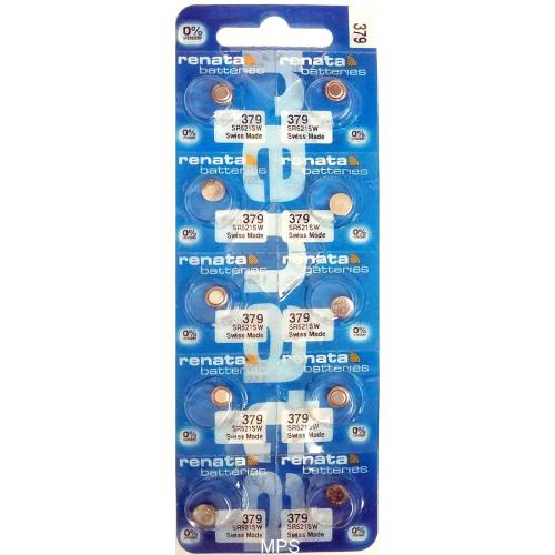 50 x 379 RENATA WATCH BATTERIES SR521SW (2 piece) New