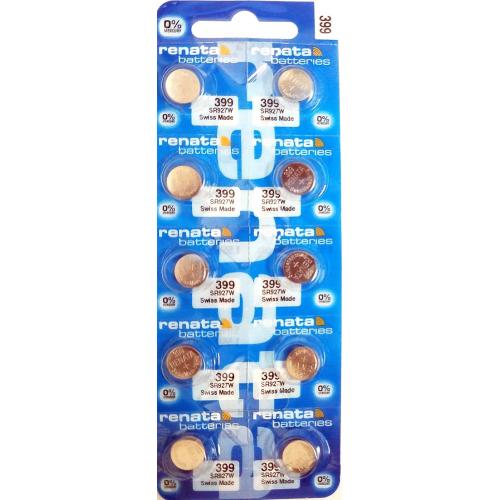 NEW 20 Renata 399 Watch Batteries SR927W FREE SHIP 0% MERCURY