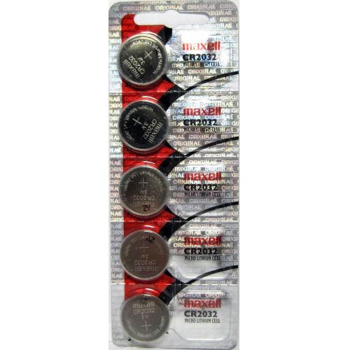 5 Maxell Hologram CR2032 3V Lithium Coin Cell Batteries- USA Seller