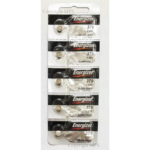 Energizer 379 Button Cell Watch Batteries 5 pack
