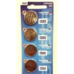 4 Genuine Renata ECR2025 Fresh Dates, Lithium 3v Batteries CR2025