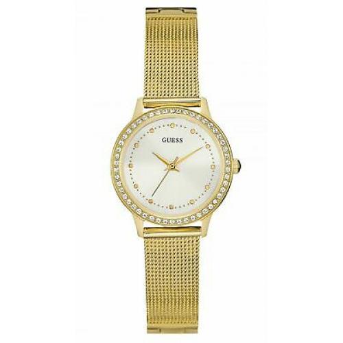 Guess Women's Chelsea White Dial & Gold Tone Stainless Steel Watch W0647L7