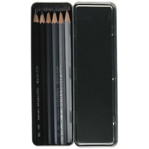 Caran D'Ache Grafwood 6 Piece Pencils Metal Box Set (775.306)