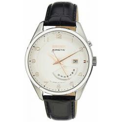 Seiko Men's SRN049-P1 Kinetic Black Leather Watch