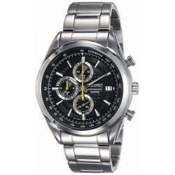 SEIKO SSB175P1, Men's Chronograph, Stainless Steel,Black Dial, 100m Watch