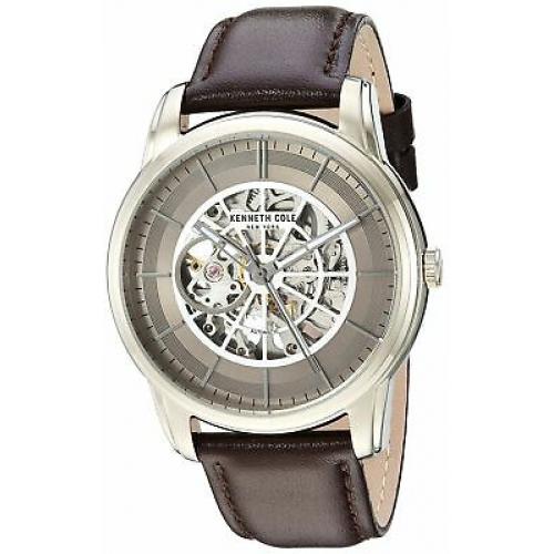 Kenneth Cole New York Mens Stainless Steel & Leather Automatic Watch KC50223001 