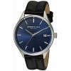 Kenneth Cole Men's Blue Dial Stainless Steel & Black Leather Watch 10030836