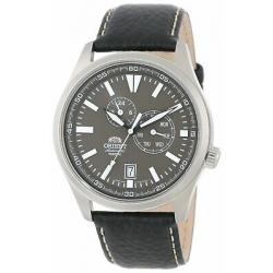 Orient Men's Defender Multi Function Stainless Steel & Leather Watch FET0N002K0