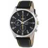 Seiko - SNDC89P2 - Men's Watch - Quartz Chronograph - Black Dial - Black Leat...