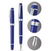 Cross Bailey Fountain Pen, Blue Lacquer, Medium Nib, 6 Free Cartridges, New