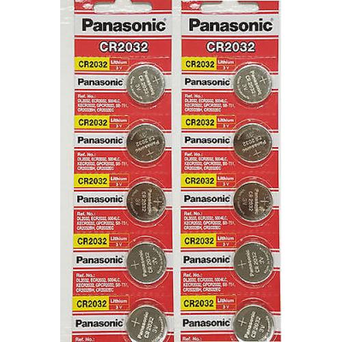 **FRESHLY NEW** 10x Panasonic CR2032 Lithium Battery 3V Coin Cell Exp 2024