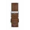 GUESS Men's 48mm Brown Leather Band Steel Case Quartz Grey Dial Watch W1301G1