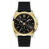 Guess W1177G2 Men's Gold Tone Silicone Band Multifunction Black Dial Watch